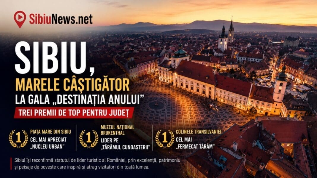 Sibiu, marele câștigător la Gala „Destinația Anului”: Trei premii de top pentru județ Sibiu, marele câștigător la Gala „Destinația Anului”: Trei premii de top pentru județ