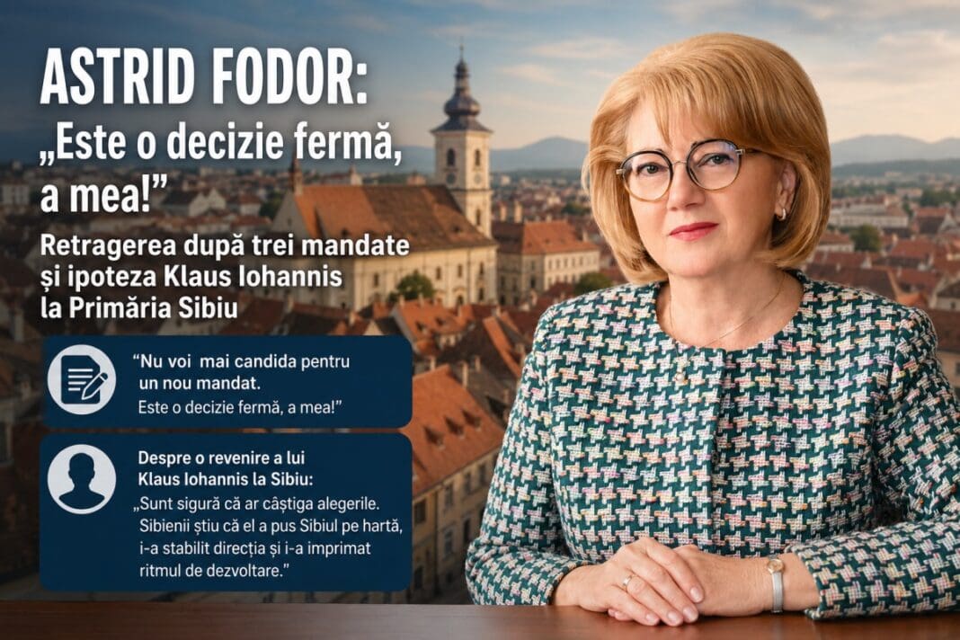 BOMBA ANULUI în politica locală! Astrid Fodor rupe tăcerea: Se retrage de la Primăria Sibiu! Răspuns neșteptat despre revenirea lui Klaus Iohannis BOMBA ANULUI în politica locală! Astrid Fodor rupe tăcerea: Se retrage de la Primăria Sibiu! Răspuns neșteptat despre revenirea lui Klaus Iohannis