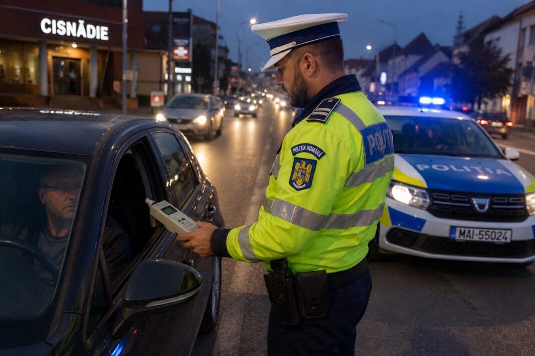 Pericol public pe o șosea intens circulată din Cisnădie! Ce a indicat etilotestul în cazul unui șofer de 56 de ani depistat în trafic Pericol public pe o șosea intens circulată din Cisnădie! Ce a indicat etilotestul în cazul unui șofer de 56 de ani depistat în trafic