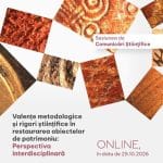 Afiș sesiune științifică despre comunicarea patrimoniului