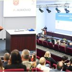 Prezentare despre campusul de învățământ dual, într-un amfiteatru
