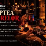 Afiș pentru cina interactivă „Noaptea Misterelor” la Hermanns Hotel