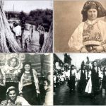 Colaj de fotografii vechi cu port popular românesc