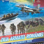 Afiș Ziua Armatei României cu avion și militari